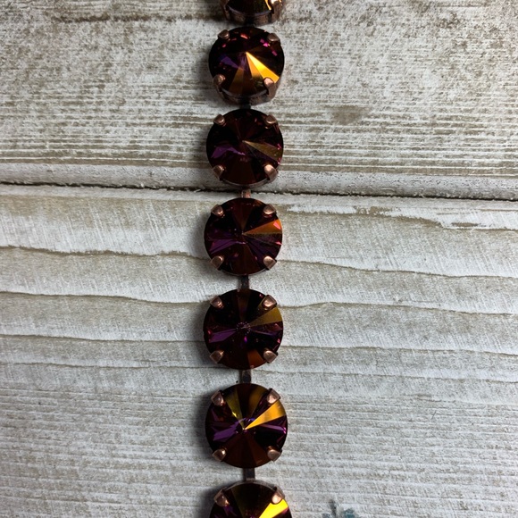 Handmade Swarovski Crystal “Crystal Lilac Shadow” Bracelet - Picture 7 of 8